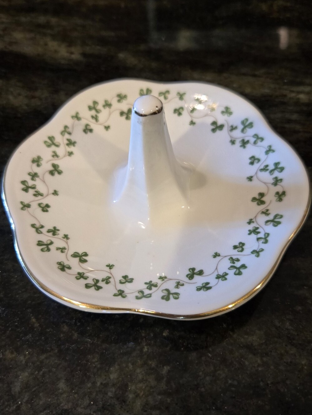 Royal Tara Ireland Shamrock Ring Holder Fine Bone China